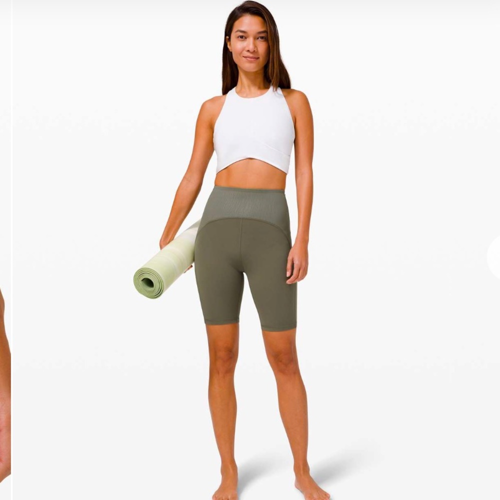Lululemon Blissful Bend SHR Short 8” Army Green Sz 2/ XS Align Nulu Biker Shorts